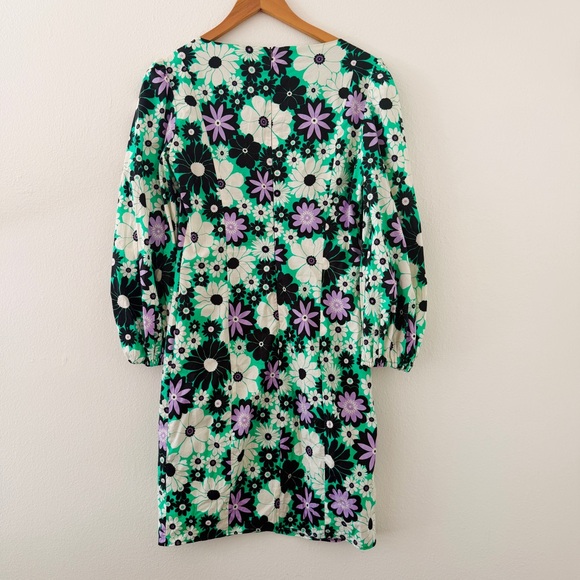 Alexia Admor Sammie Dress Floral Hippie 60s Retro Long Sleeve - Picture 6 of 6